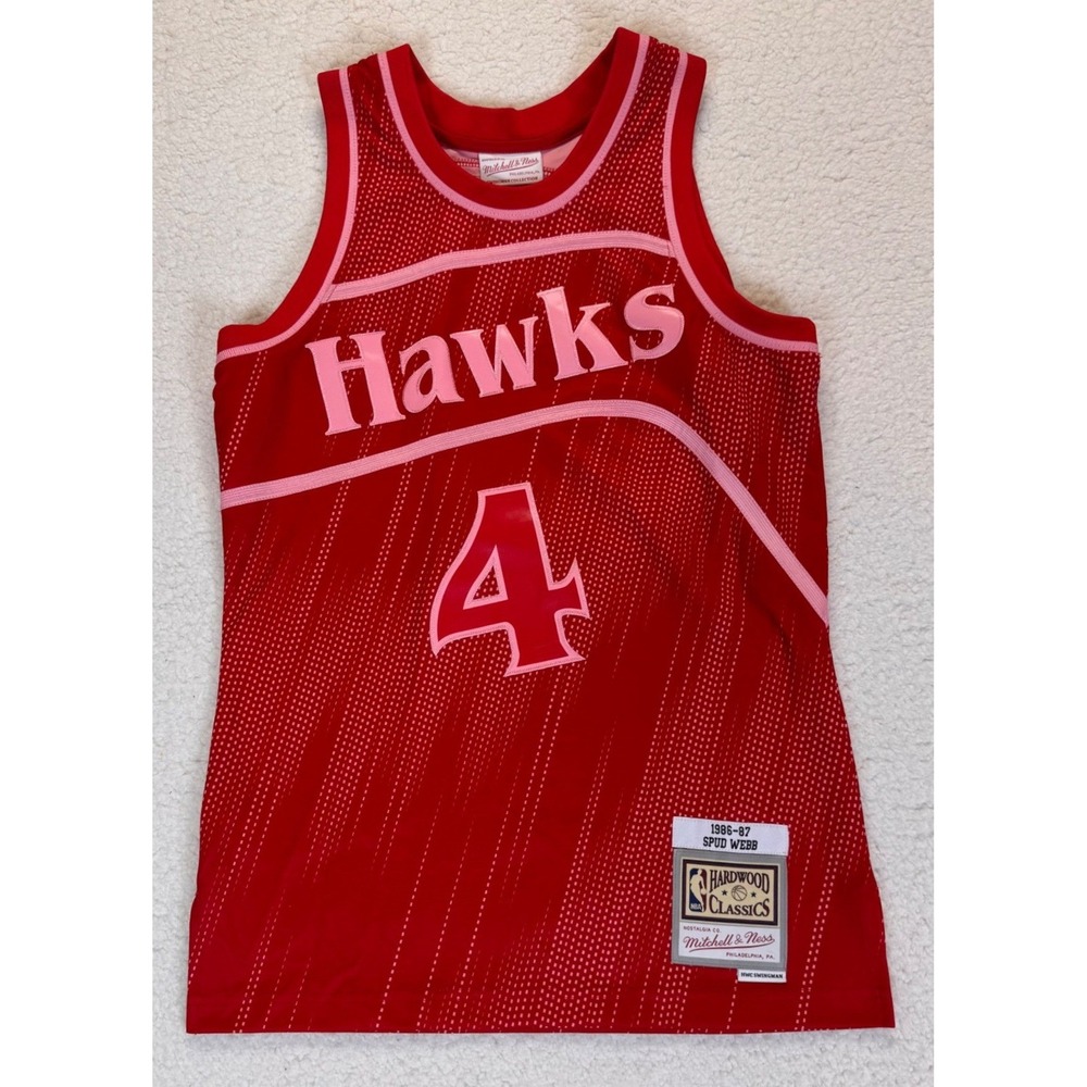 Mitchell & Ness Atlanta Hawks Spud Webb 1986-87 Swingman Jersey Mens‎ Small Rare